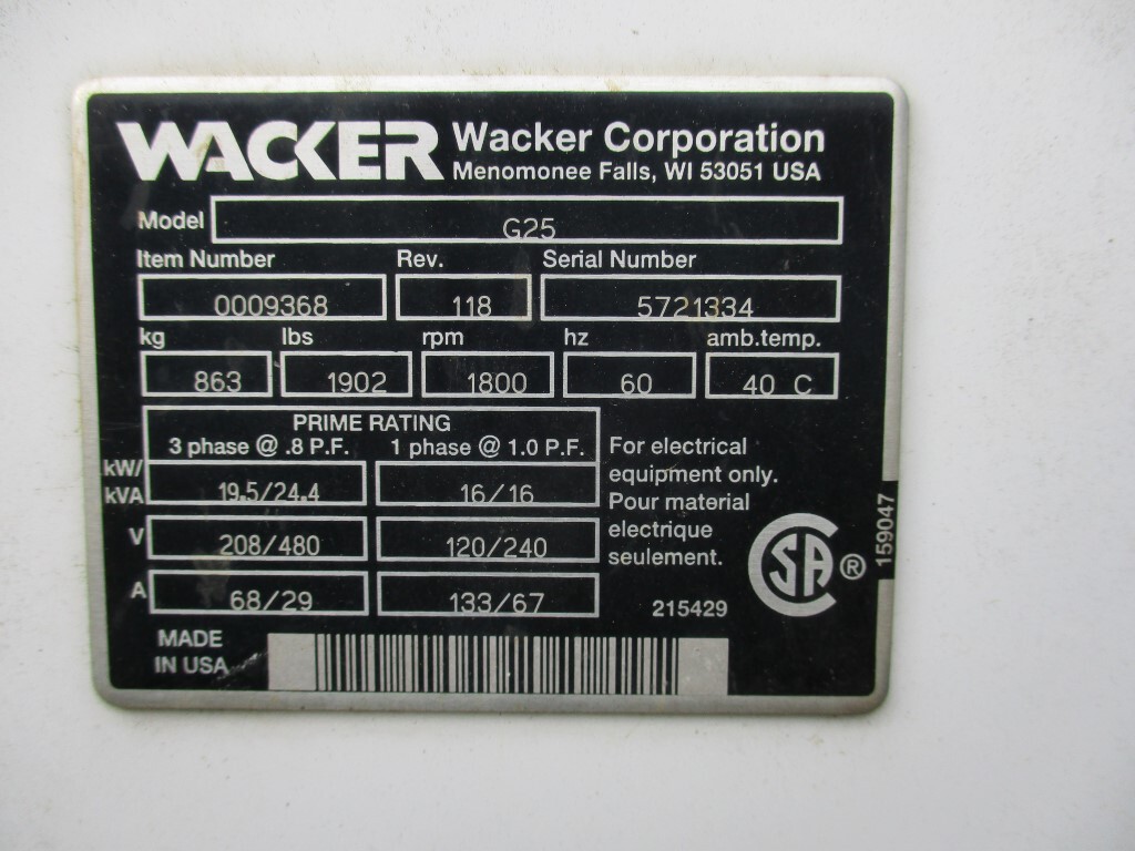 GENERADOR WACKER G25